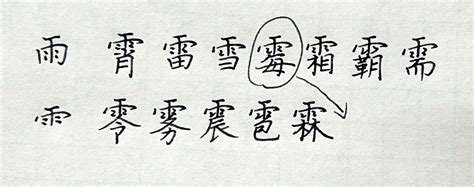 雨字部首的字|雨字旁的字